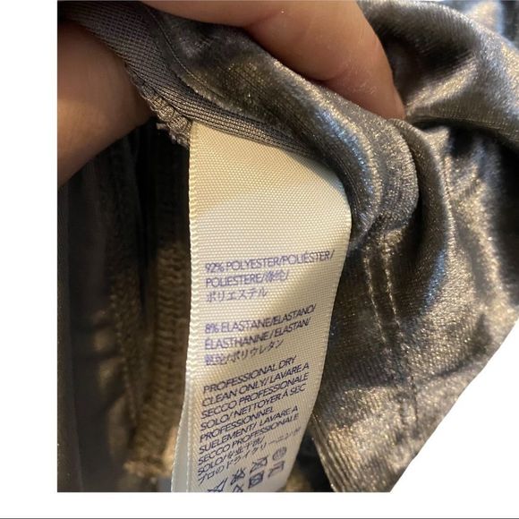 Rebecca Minkoff Women's XS Alana Top Grey Crushed Velvet Short Sleeve Hi Lo Hem - Picture 7 of 8